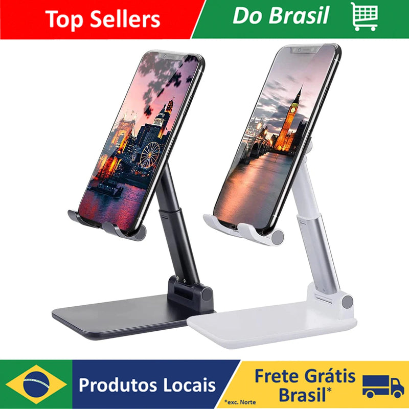 Suporte de Mesa Para Celular e Tablet Dobrável e Portátil e Ajustável