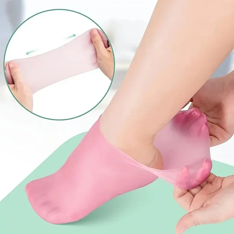 Meia Hidratante de Silicone para Pés Rachados, Meia de Tratamento de Spa para Pés, de Gel Hidratante