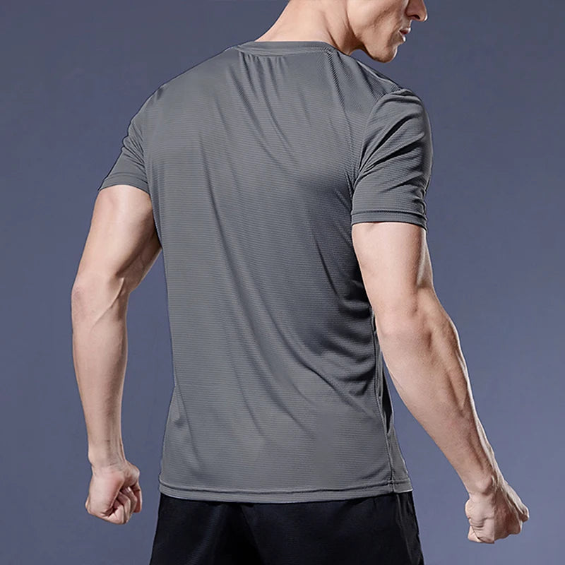 Camisas Masculinas Esportiva de Secagem Rápida Fitness Gym