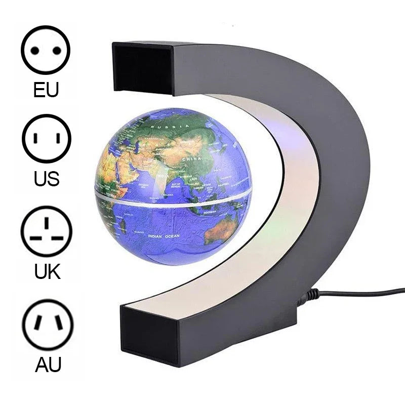 Globo de Levitação Flutuante Magnético LED Mapa Mundi Eletrônico Lâmpada Antigravidade Novidade Bola de Luz Decoração de Casa Lâmpadas Presentes de Aniversário