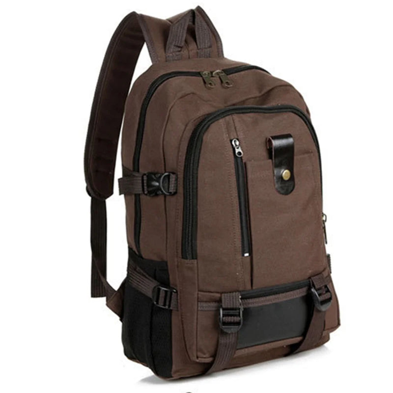 Mochila de Viagem de Grande Porte para Homens, com Espaço para Laptop, de lona, de Caminhada