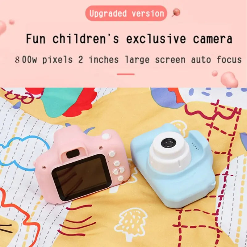 Mini Câmera Digital Infantil - Pode Tirar Fotos, Fazer Vídeos Pequeno, Brinquedos Slr T