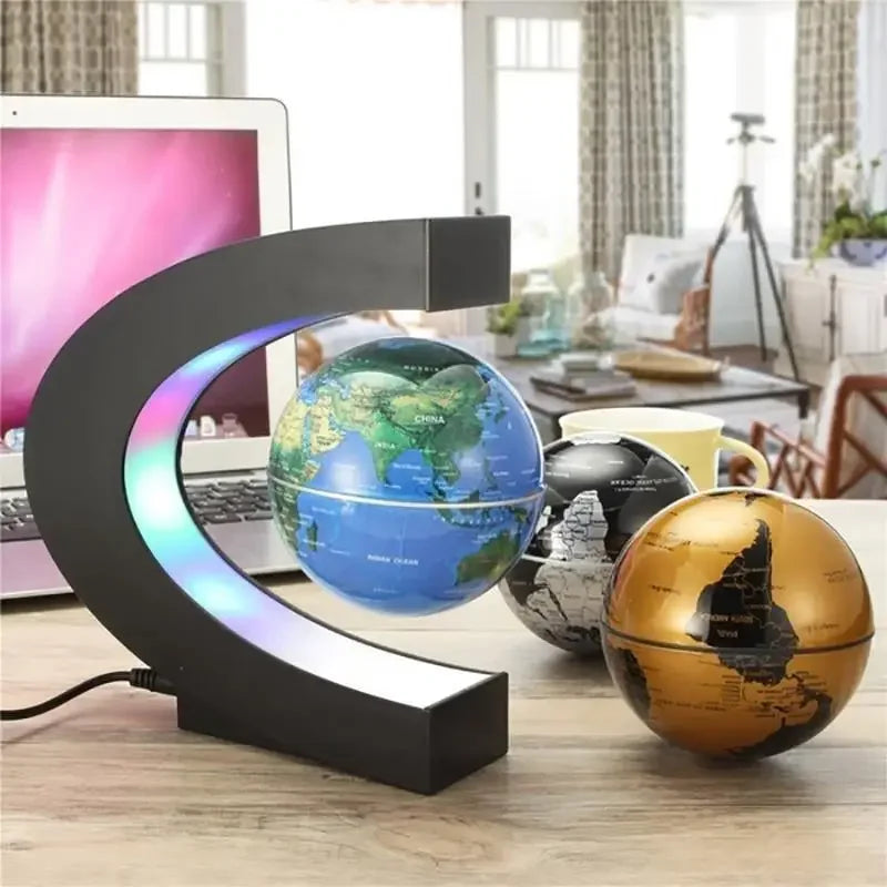 Globo de Levitação Flutuante Magnético LED Mapa Mundi Eletrônico Lâmpada Antigravidade Novidade Bola de Luz Decoração de Casa Lâmpadas Presentes de Aniversário