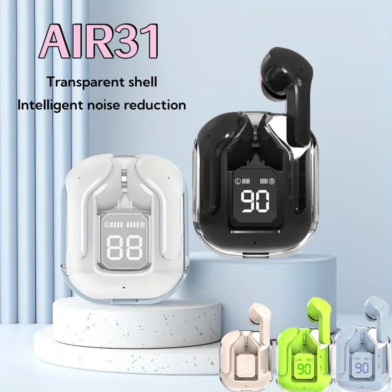 Fone de Ouvido AIR31 True, Wireless, Bluetooth, Headset Binaural Pequeno In Ear Buds Esportivo Estéreo Baixo TWS