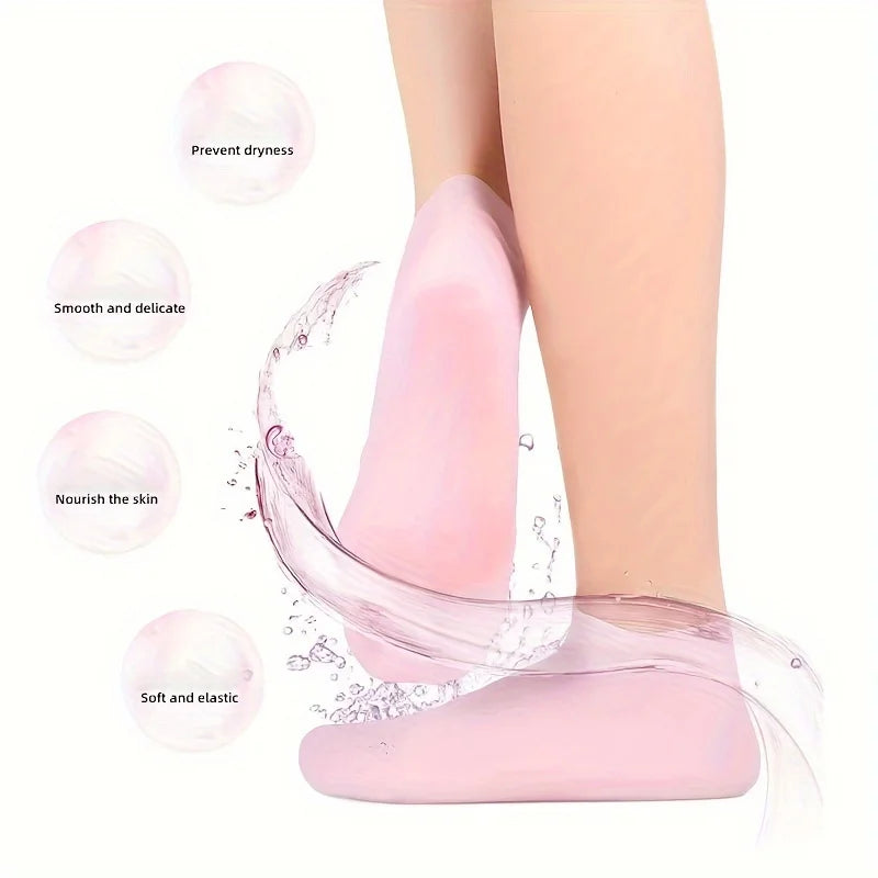 Meia Hidratante de Silicone para Pés Rachados, Meia de Tratamento de Spa para Pés, de Gel Hidratante