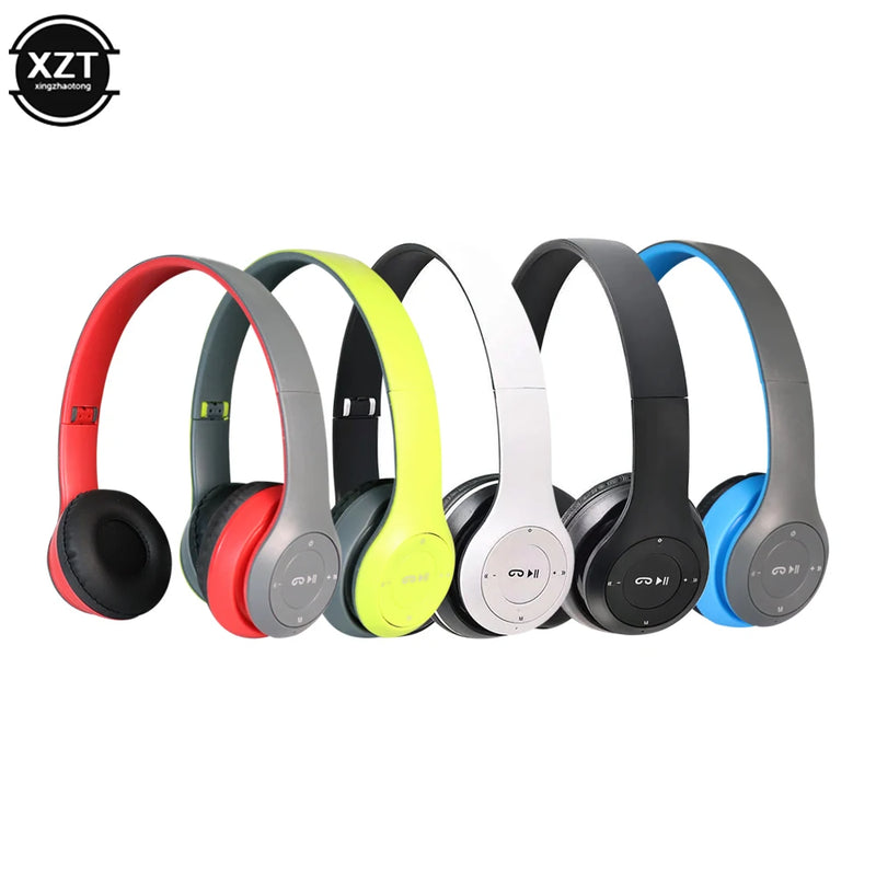 Fone de Ouvido Estéreo P47 5.0 Bluetooth Dobrável Série Sem Fio, Esportes, Jogos, para iPhone XiaoMi