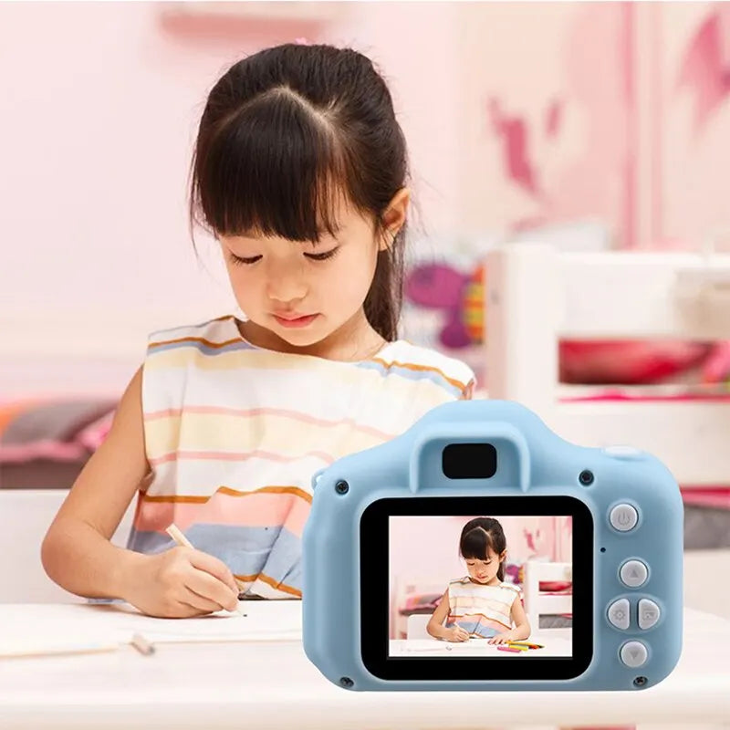 Mini Câmera Digital Infantil - Pode Tirar Fotos, Fazer Vídeos Pequeno, Brinquedos Slr T