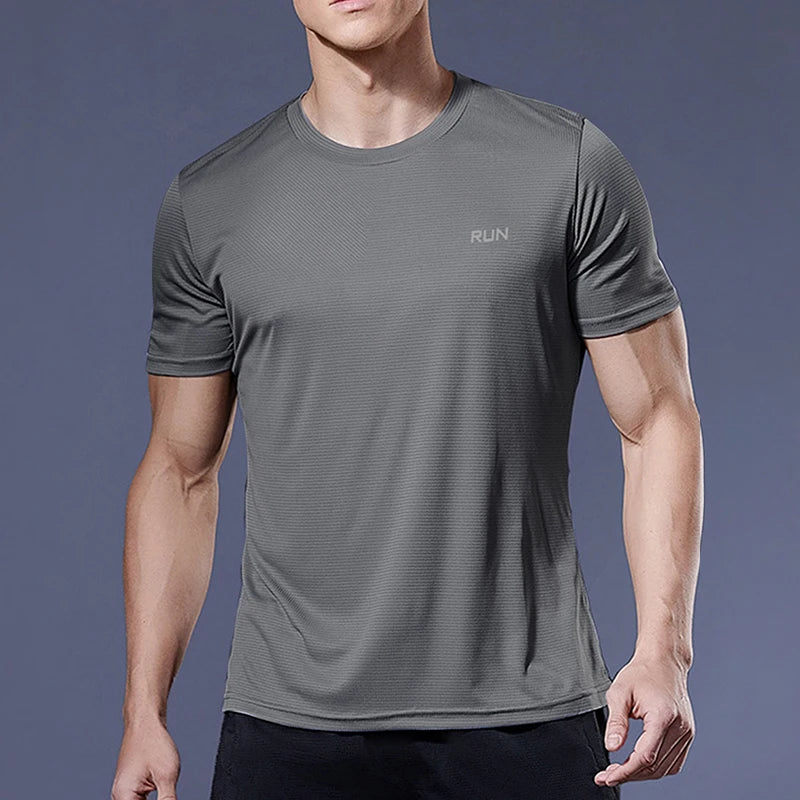 Camisas Masculinas Esportiva de Secagem Rápida Fitness Gym