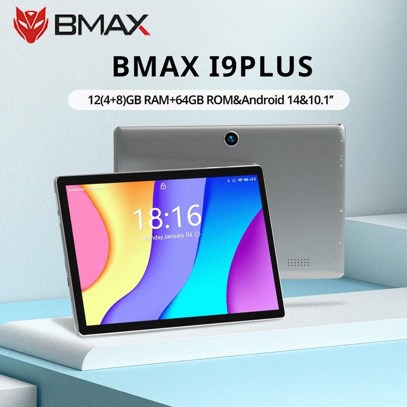 Tablet BMAX Kids I9 Plus Android 14 GPU G522EE 8GB RAM 64GB ROM 10,1 polegadas Allwinner RK3562 Quad Core Port Tablets PC WIFI 6