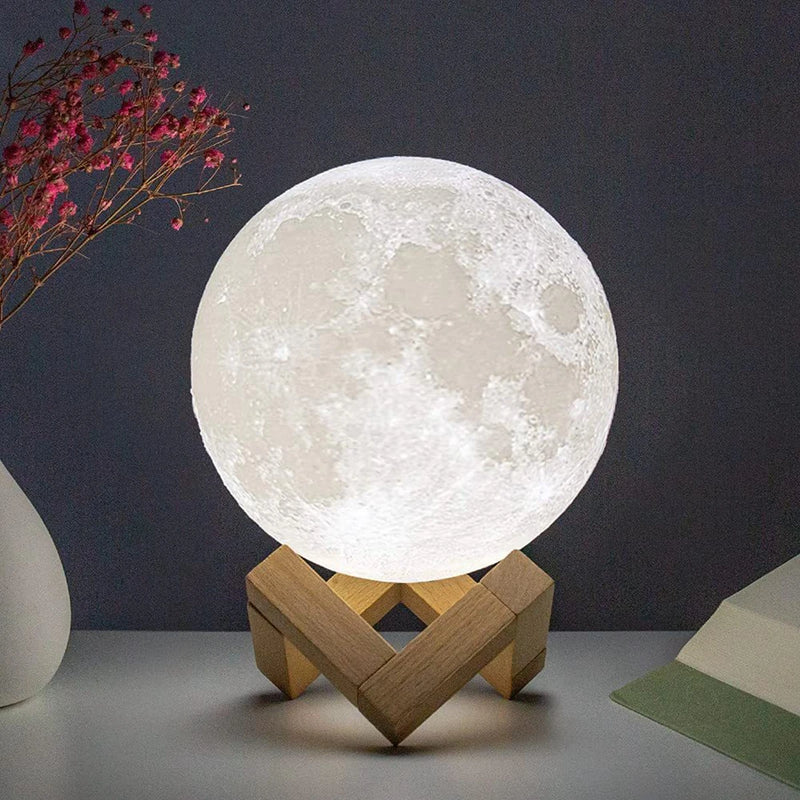 Lâmpada Lunar 3D Luz Nocturna LED Criativa De Toque Para Decoração De Quarto Presente De Aniversário